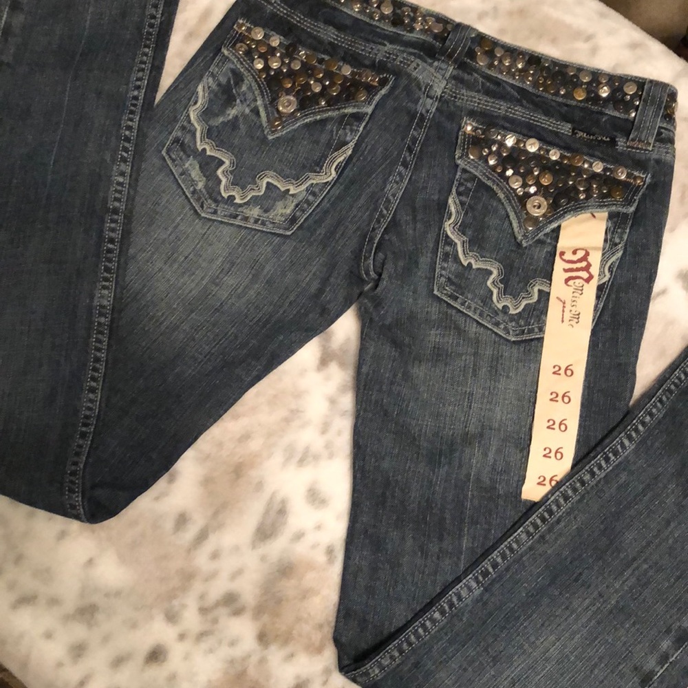 New Miss Me riveted denim jeans size 26